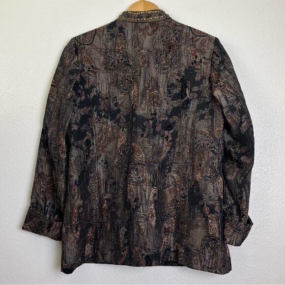 Chico’s Stunning Jewel Shireen Jacket 7/8 Sleeve Bejeweled Shimmery 1 Medium / 8 - Picture 6 of 10